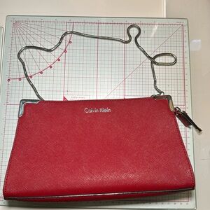 Calvin Klein red shoulder bag